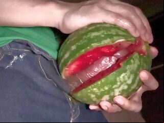 amateur Watermelon is sex toy. asian