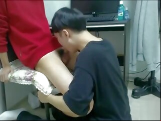 asian Cute Korean Helping A Friend Out blowjob